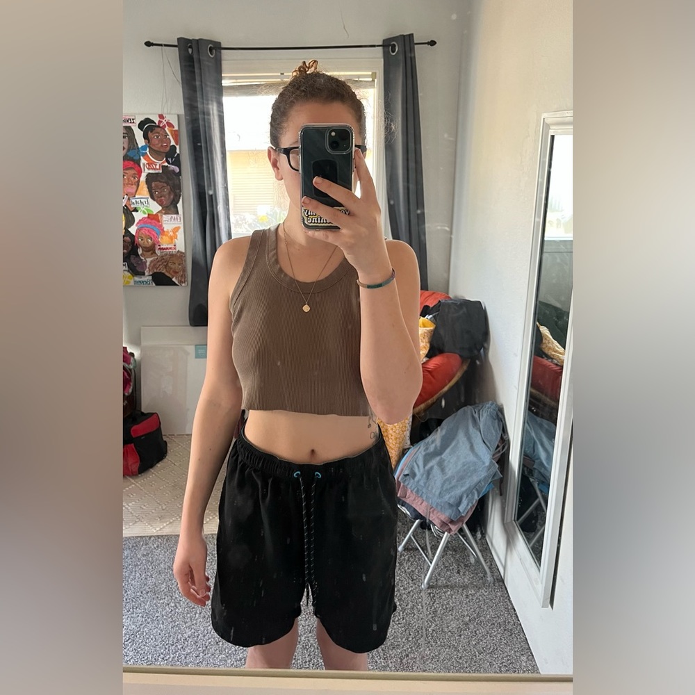 George black and blue cotton mens swim shorts